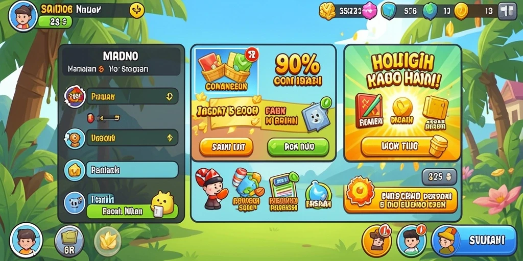 Pengaturan mode multiplayer yang memungkinkan interaksi dengan pemain lain.